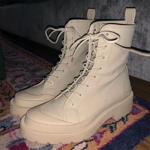 Zara tan combat boots size 8